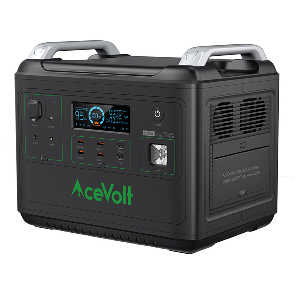 AceVolt Campower 2000 solar-powered generator for camping